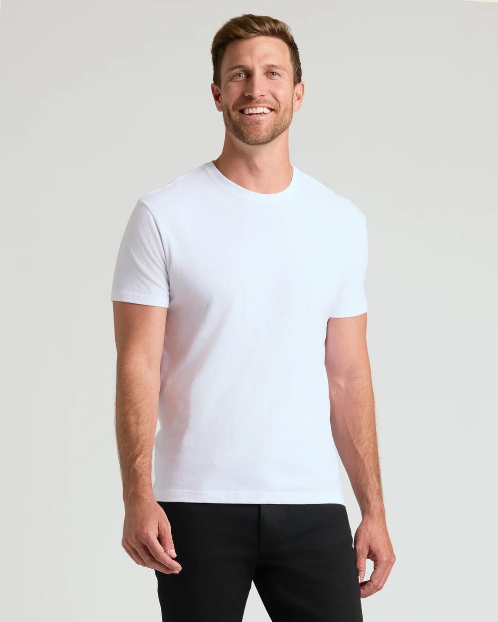 True Classic Men XL White Crew Neck T-Shirt Short Sleeve Soft Cotton Blend NW